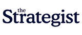The Stategist logo, navy on white
